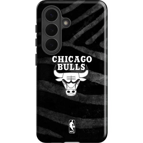 NBA Chicago Bulls Black Animal Print Galaxy S26 Impact Case
