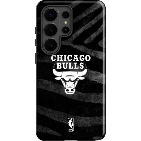 NBA Chicago Bulls Black Animal Print Galaxy S26 Ultra Impact Case