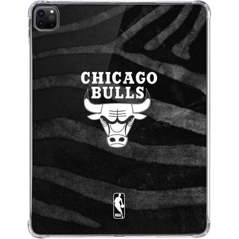 NBA Chicago Bulls Black Animal Print iPad Pro 11in (2024) Clear Case