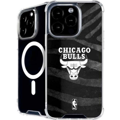 NBA Chicago Bulls Black Animal Print iPhone 16 Pro Max MagSafe Case
