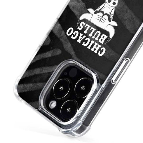 NBA Chicago Bulls Black Animal Print iPhone 16 Pro Max MagSafe Case