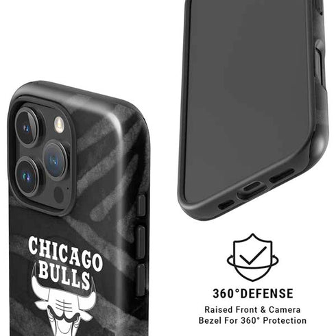NBA Chicago Bulls Black Animal Print iPhone 16 Pro Max Magsafe Impact Case