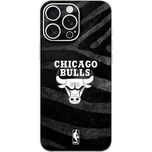 NBA Chicago Bulls Black Animal Print iPhone 16 Pro Max Skin