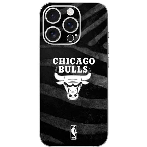 NBA Chicago Bulls Black Animal Print iPhone 16 Pro Skin