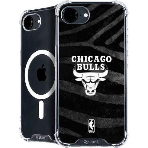 NBA Chicago Bulls Black Animal Print iPhone 16e MagSafe Case