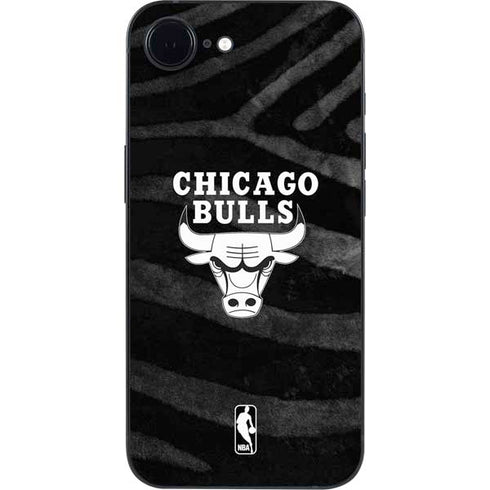 NBA Chicago Bulls Black Animal Print iPhone 16e Skin