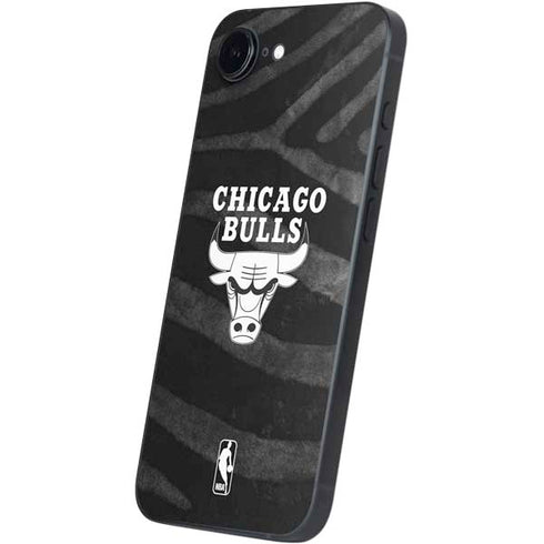 NBA Chicago Bulls Black Animal Print iPhone 16e Skin