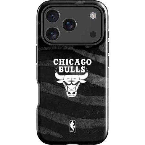 NBA Chicago Bulls Black Animal Print iPhone 18 Pro Max Impact Case
