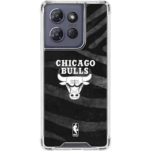 NBA Chicago Bulls Black Animal Print Moto G Play 5G (2025) Clear Case
