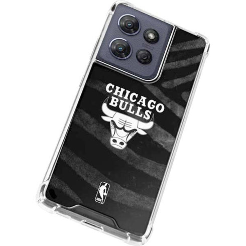NBA Chicago Bulls Black Animal Print Moto G Stylus 5G (2025) Clear Case