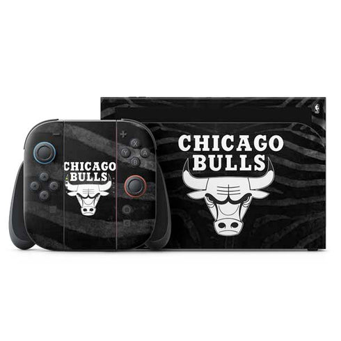 NBA Chicago Bulls Black Animal Print Nintendo Skins