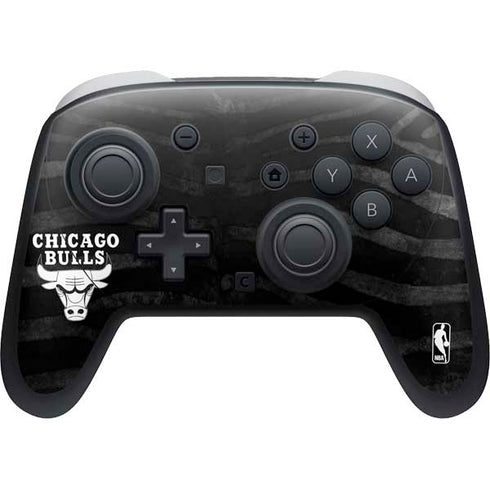 NBA Chicago Bulls Black Animal Print Nintendo Switch 2 (2025) Pro Controller Skin