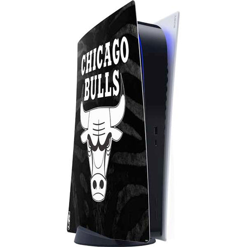 NBA Chicago Bulls Black Animal Print PlayStation PS5 Skins