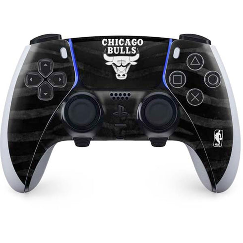 NBA Chicago Bulls Black Animal Print PS5 DualSense Edge Pro Controller Skin