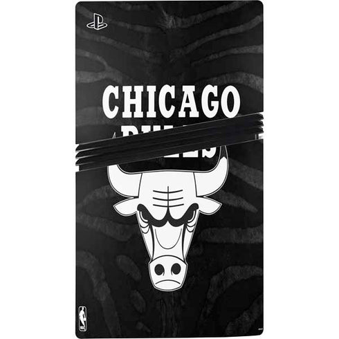 NBA Chicago Bulls Black Animal Print PS5 Pro Bundle Skin