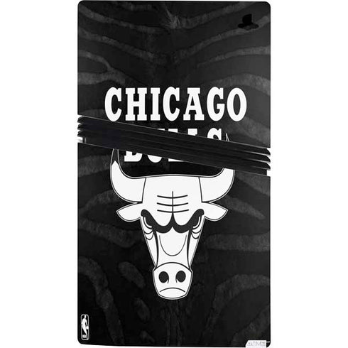 NBA Chicago Bulls Black Animal Print PS5 Pro Console Skin