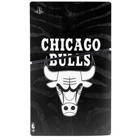 NBA Chicago Bulls Black Animal Print PS5 Slim Digital Edition Console Skin