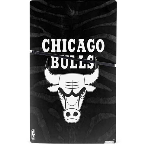 NBA Chicago Bulls Black Animal Print PS5 Slim Digital Edition Console Skin