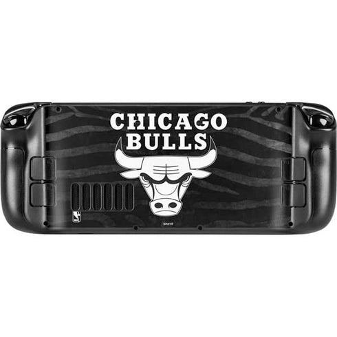 NBA Chicago Bulls Black Animal Print Steam Deck Handheld Gaming Computer Skin