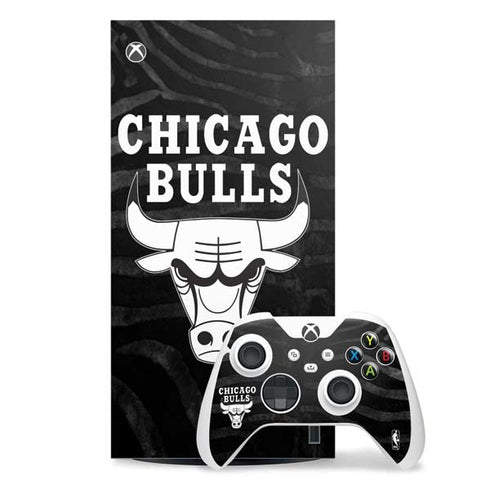 NBA Chicago Bulls Black Animal Print Xbox Series X Skins