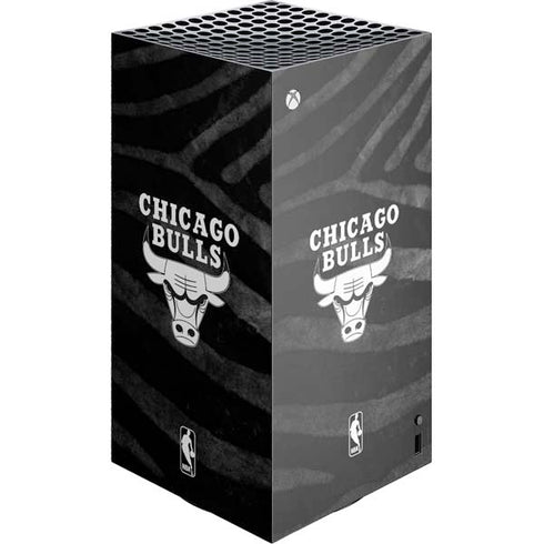 NBA Chicago Bulls Black Animal Print XBox Series X Digital Edition Console Skin