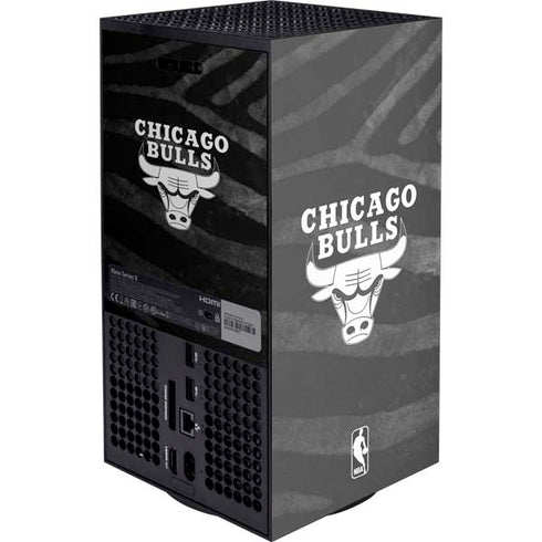 NBA Chicago Bulls Black Animal Print XBox Series X Digital Edition Console Skin