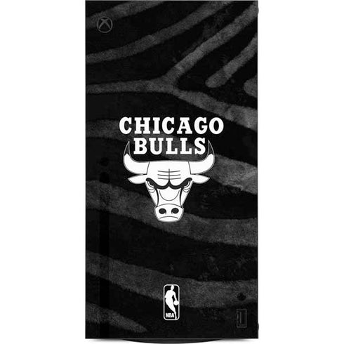 NBA Chicago Bulls Black Animal Print XBox Series X Digital Edition Console Skin