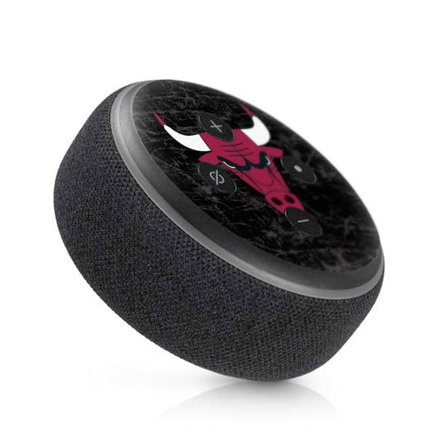 NBA Chicago Bulls Black Distressed Amazon Echo Dot Skin