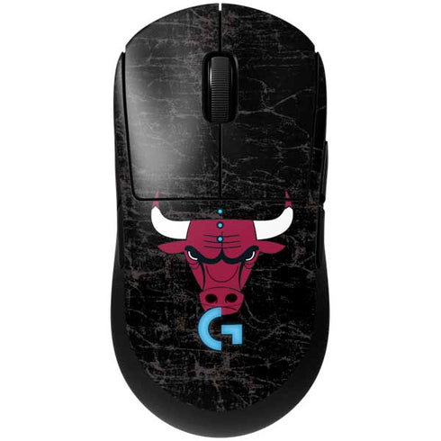 NBA Chicago Bulls Black Distressed G Pro Wireless Gaming Mouse Skin