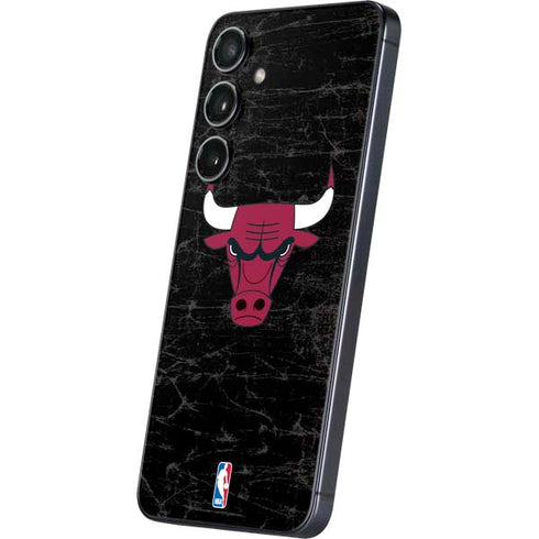 NBA Chicago Bulls Black Distressed Galaxy A16 5G Skin