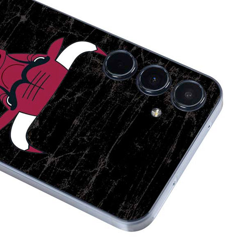 NBA Chicago Bulls Black Distressed Galaxy A36 5G Skin