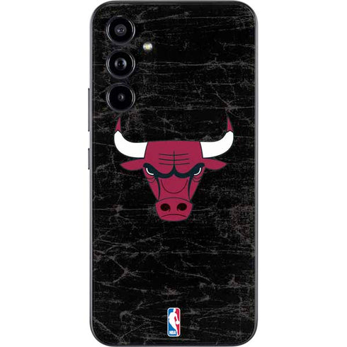 NBA Chicago Bulls Black Distressed Galaxy A54 5G Skin