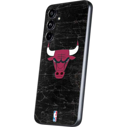NBA Chicago Bulls Black Distressed Galaxy A54 5G Skin