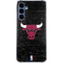 NBA Chicago Bulls Black Distressed Galaxy A55 5G Clear Case
