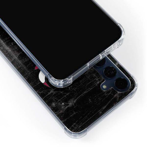 NBA Chicago Bulls Black Distressed Galaxy A55 5G Clear Case