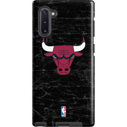 NBA Chicago Bulls Black Distressed Galaxy Cases