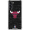 NBA Chicago Bulls Black Distressed Galaxy S24 FE Clear Case