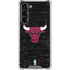 NBA Chicago Bulls Black Distressed Galaxy S24 FE Clear Case