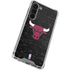 NBA Chicago Bulls Black Distressed Galaxy S24 FE Clear Case