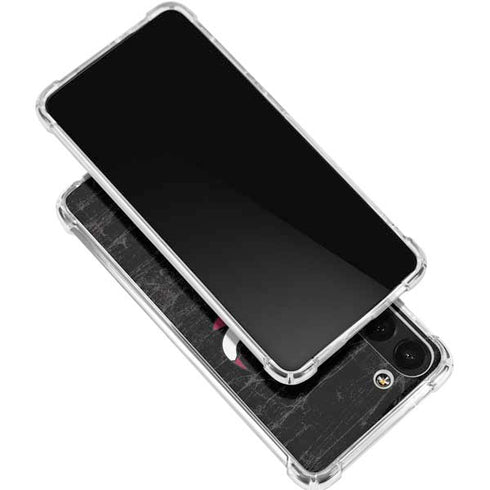 NBA Chicago Bulls Black Distressed Galaxy S24 FE Clear Case