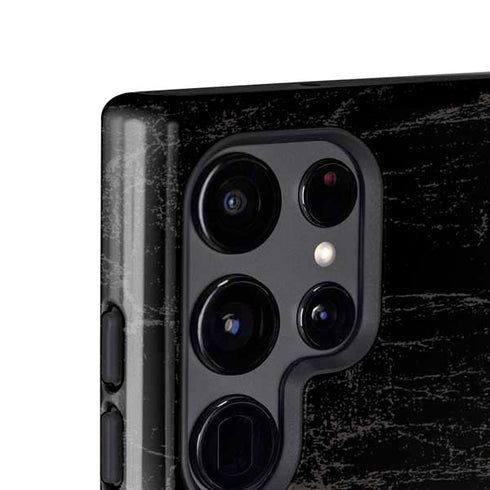 NBA Chicago Bulls Black Distressed Galaxy S25 Ultra Impact Case