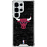 NBA Chicago Bulls Black Distressed Galaxy S25 Ultra Clear Case