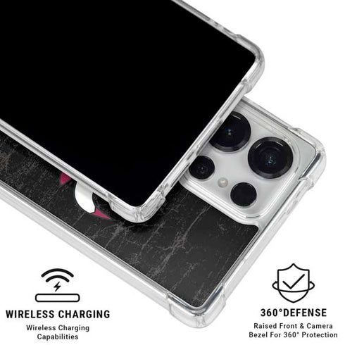 NBA Chicago Bulls Black Distressed Galaxy S26 Ultra Clear Case
