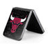 NBA Chicago Bulls Black Distressed Galaxy Z Flip6 Skin