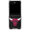 NBA Chicago Bulls Black Distressed Galaxy Z Flip6 Clear Case