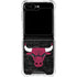 NBA Chicago Bulls Black Distressed Galaxy Z Flip6 Clear Case