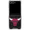 NBA Chicago Bulls Black Distressed Galaxy Z Flip7 Clear Case