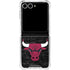 NBA Chicago Bulls Black Distressed Galaxy Z Flip7 Clear Case