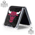 NBA Chicago Bulls Black Distressed Galaxy Z Flip7 Clear Case