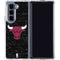 NBA Chicago Bulls Black Distressed Galaxy Z Fold5 5G Clear Case